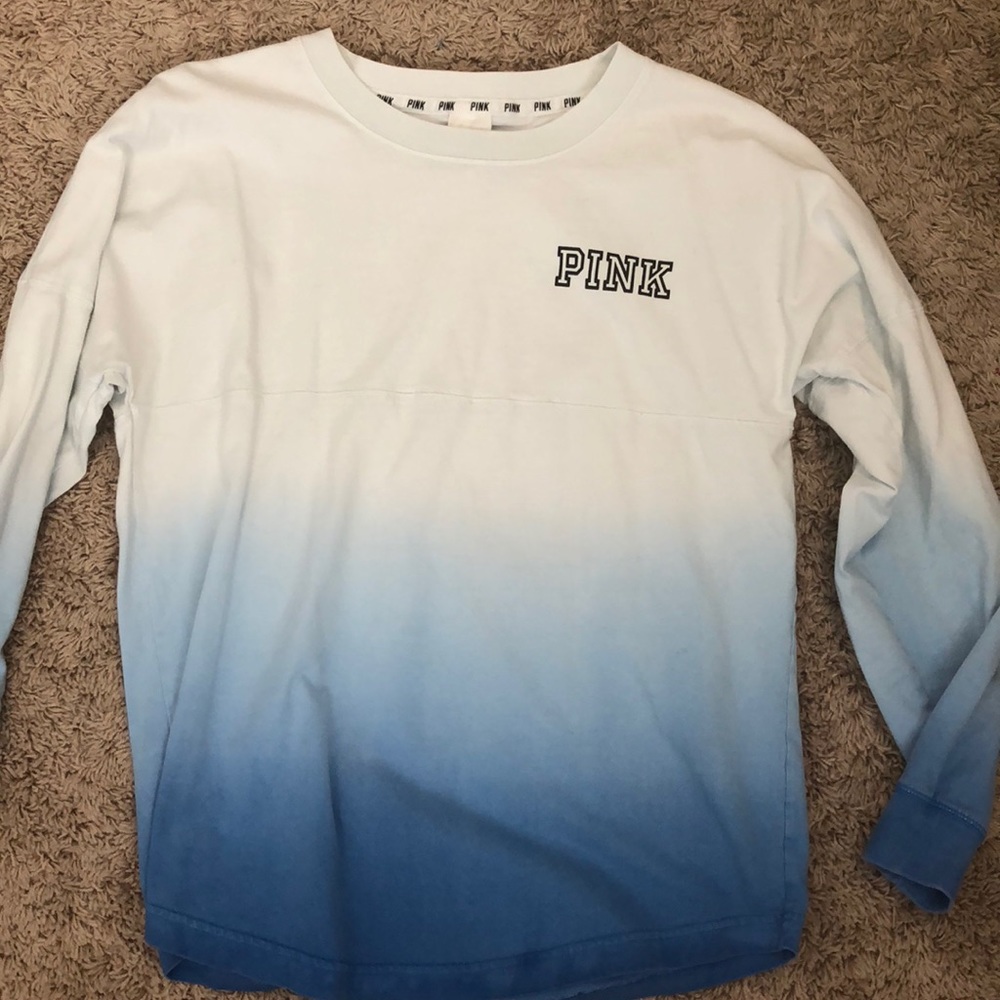 PINK varsity crewneck